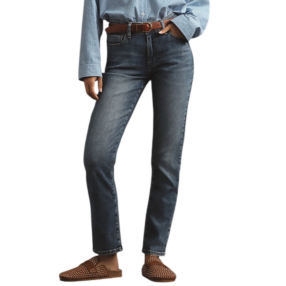 Pilcro NEW Anthropologie Slim  Boyfriend Mid-Rise Relaxed-Leg Jeans Size 27 NWTA